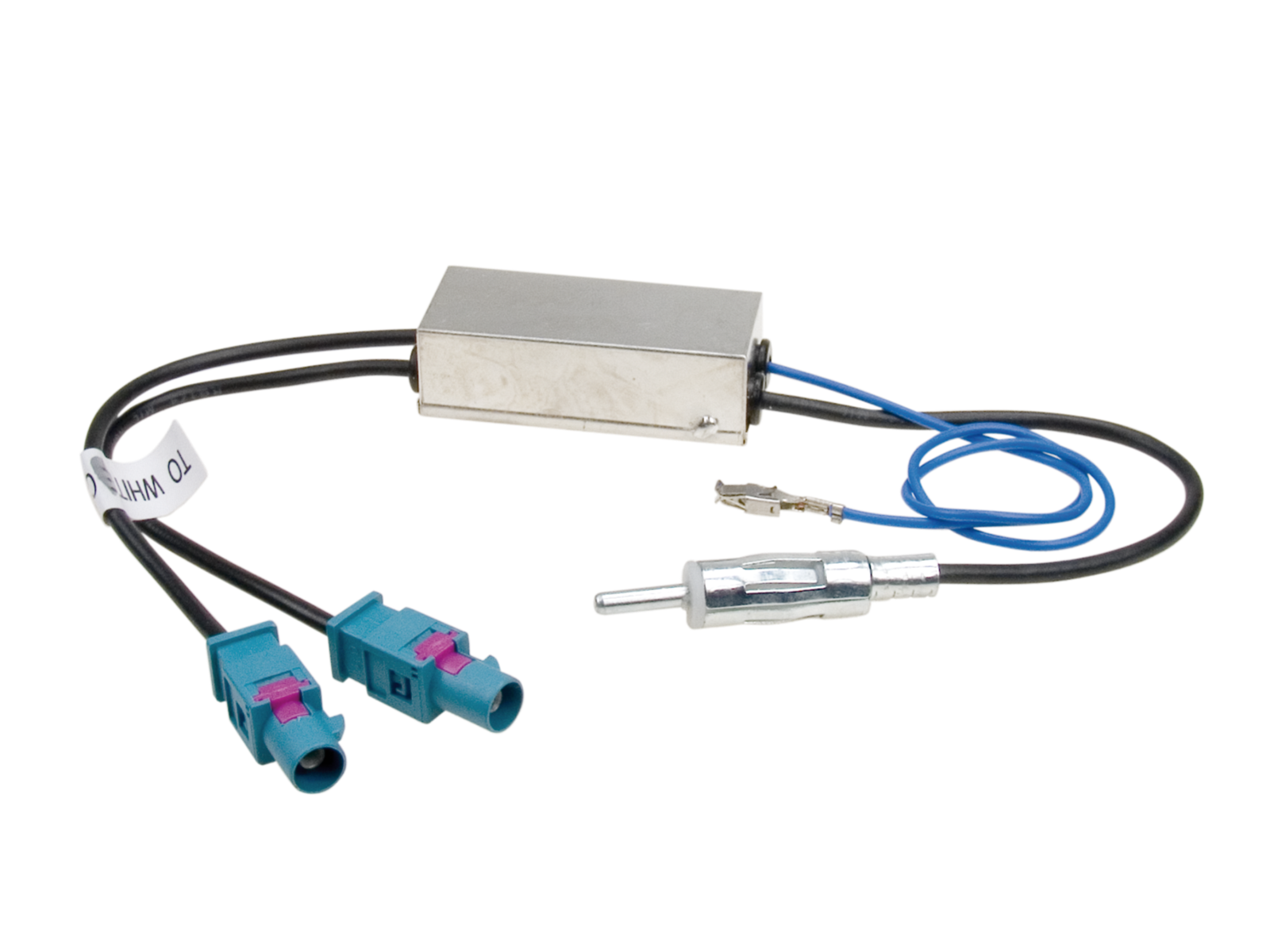 ACV DIN antenna adapter  2x FAKRA / phantom power supply 140305