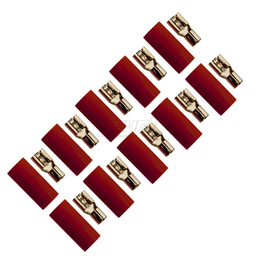 FOUR Connect 4-690743 lattaliitin 6.0mm2, 4.8mm, punainen, 10kpl