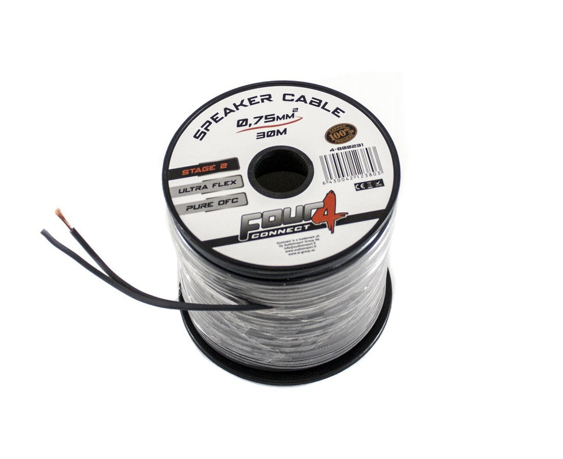 FOUR Connect 4-800231 STAGE2 OFC-kaiutinkaapeli 2x0.75mm2 minikela 30m
