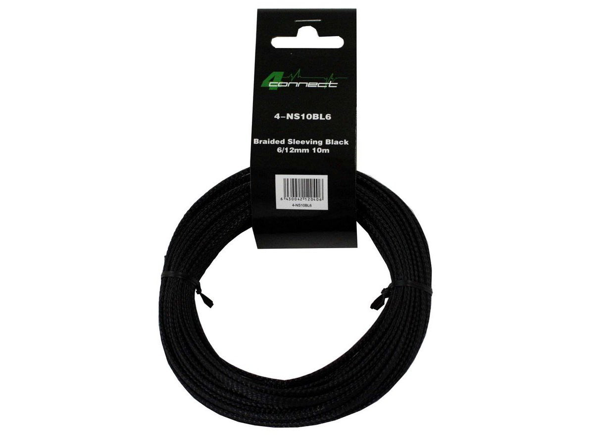 FOUR Connect 4-NS10BL6 nylonsukka musta  6/12mm 10m