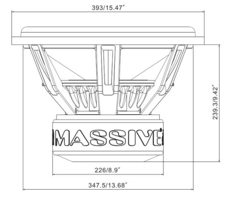 Massive Audio Hippo H154X subwoofer