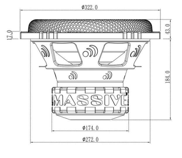 Massive Audio GTR124 subwoofer
