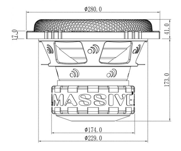 Massive Audio GTR104 subwoofer
