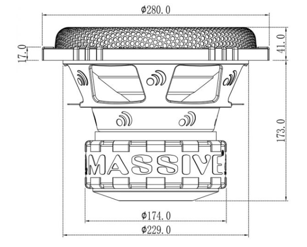 Massive Audio GTR102 subwoofer