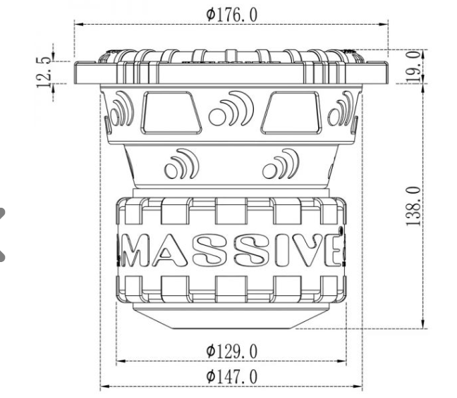 Massive Audio GTR64 subwoofer