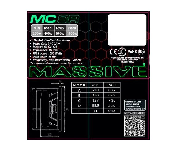 Massive Audio MC8R