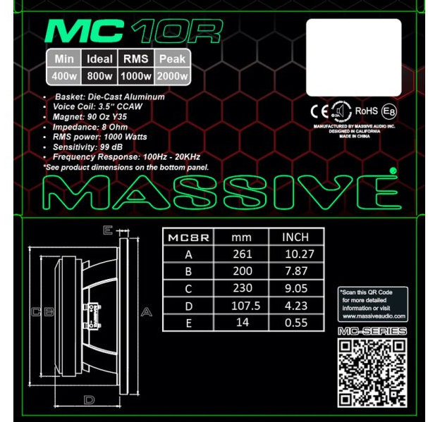 Massive Audio MC10R